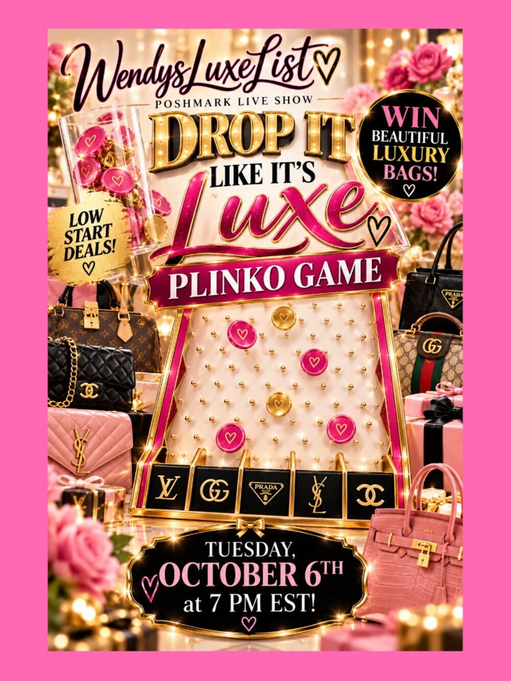 10/6 DROP IT LIKE IT'S LUXE PLINKO GAME!